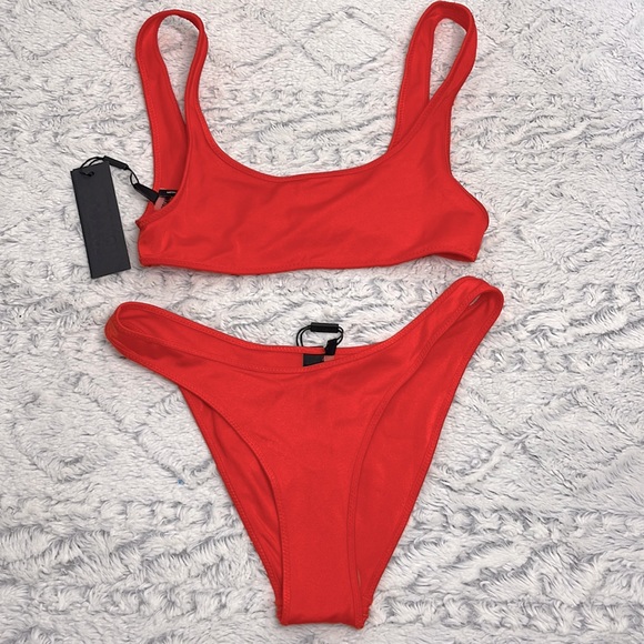triangl swimwear Swim Triangl Swimwear 2piece Red Bikini Small Bottom Medium Top Poshmark